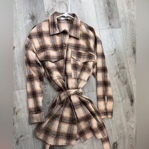 12th Tribe Crosby Mocha Plaid Shacket
Dress, S